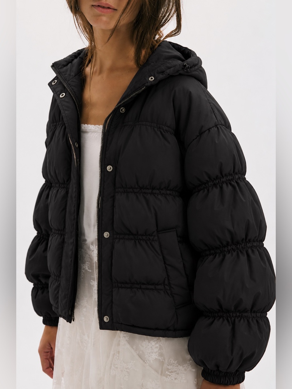 Free People Party Of One Solid Puffer Jacket
